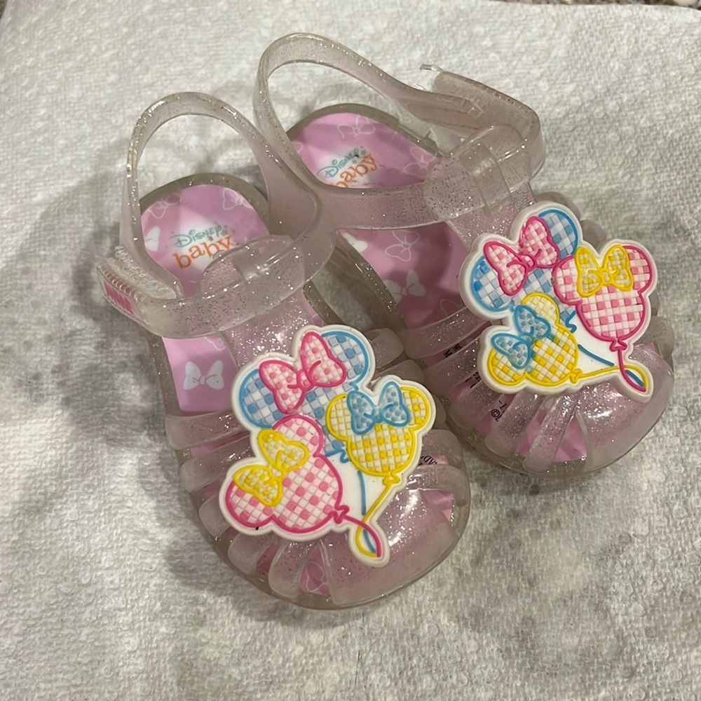 Clear jelly sandals, worn once